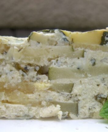 Terrine de courgettes fromage frais menthe