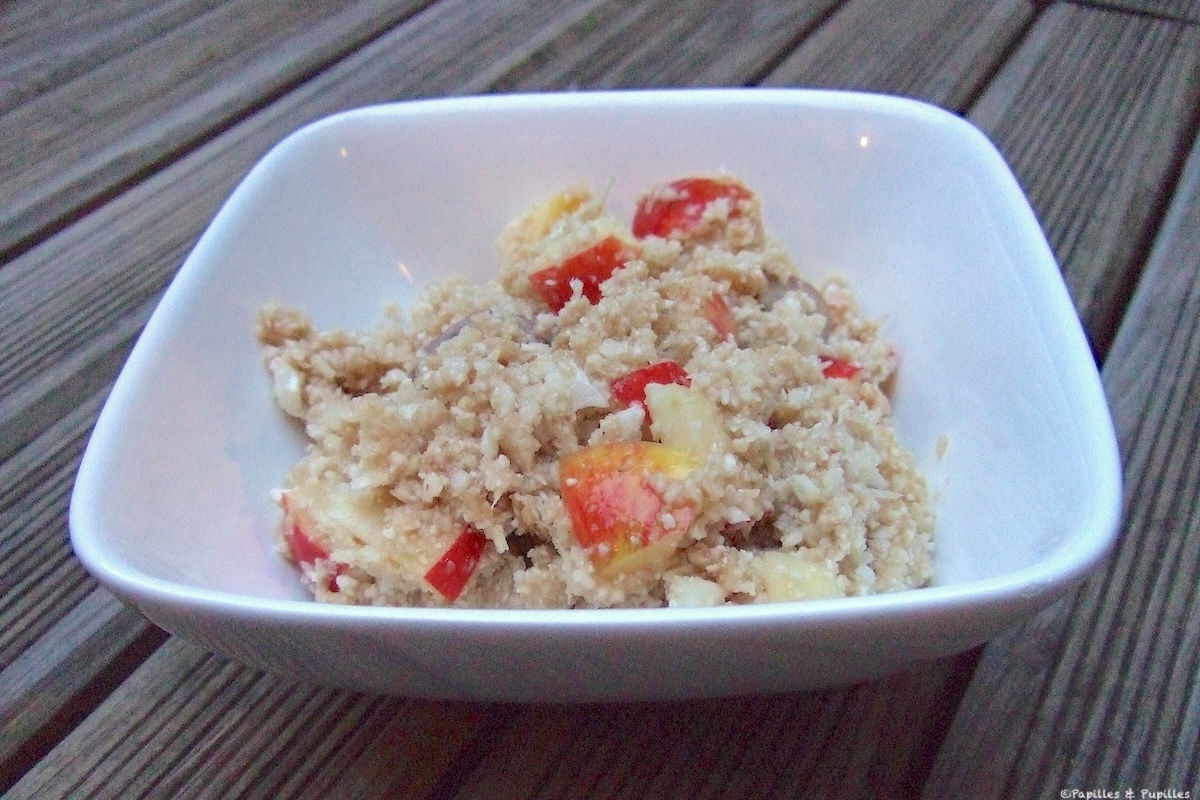 Taboulé de chou-fleur aux pommes et aux marrons