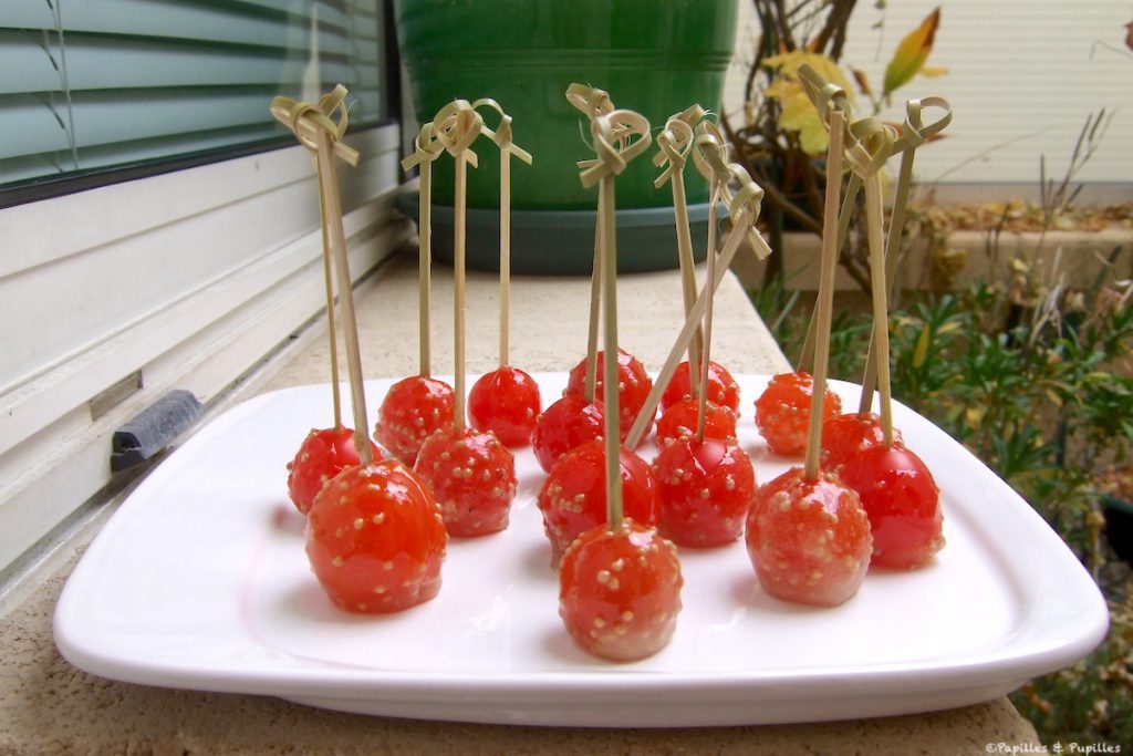 Tomates cerises caramel moutarde