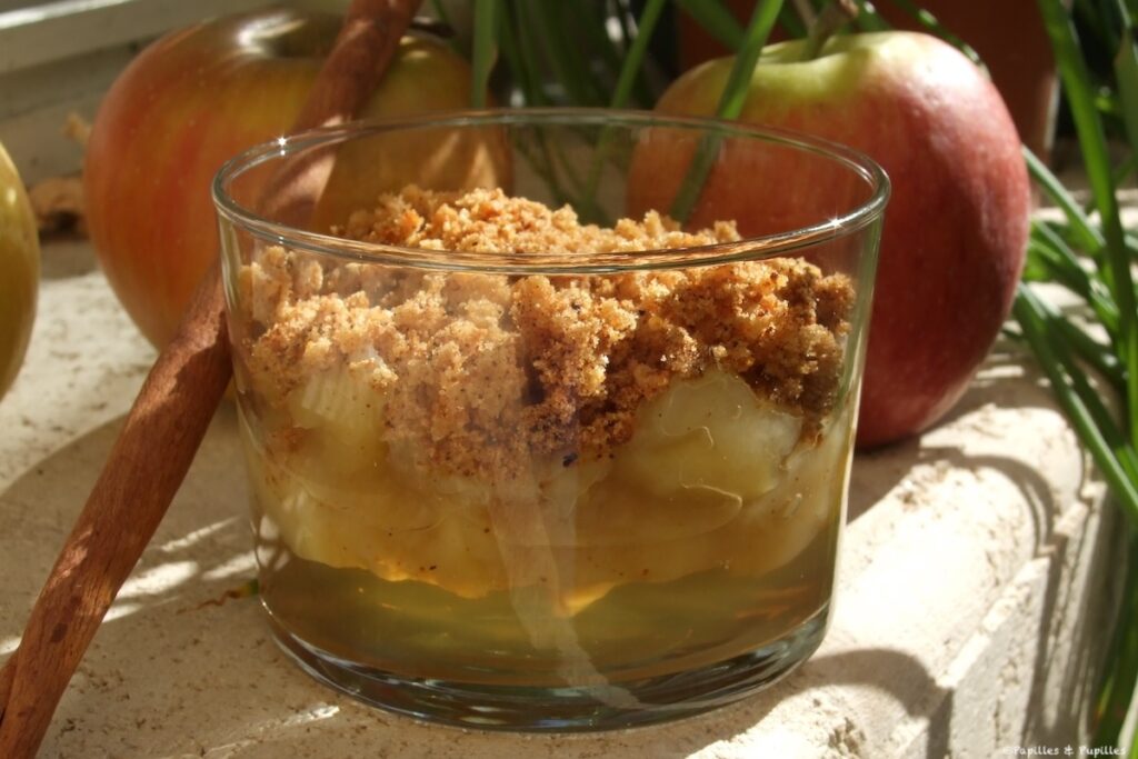 Verrine de pommes au pain d'épices