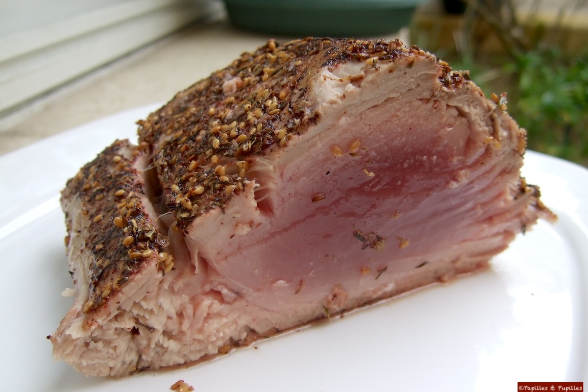 Rôti de thon rouge en croûte de zaatar