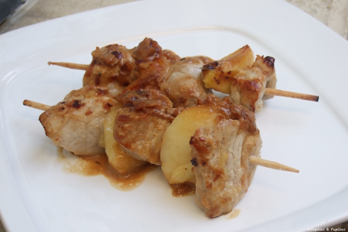 Brochettes de veau aux pommes