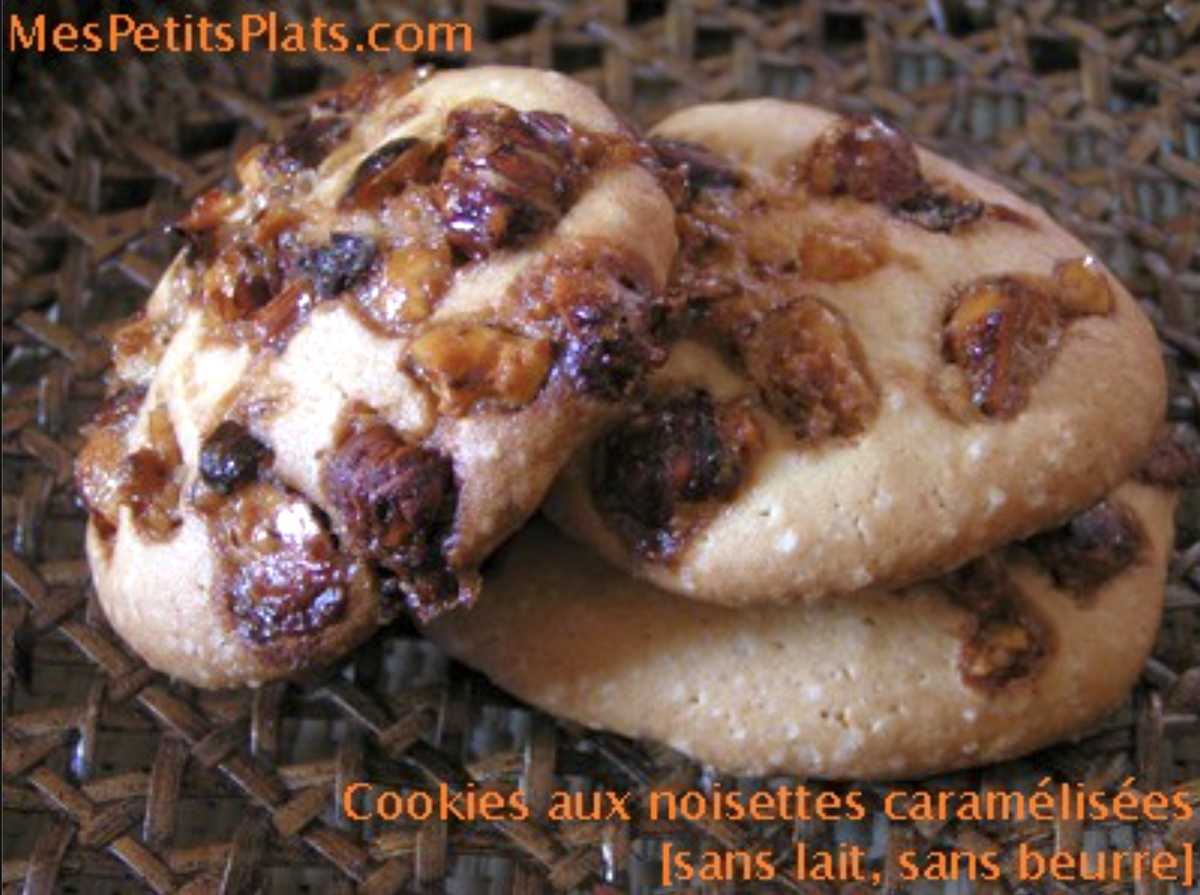 Cookies aux noisettes caramélisées sans lait