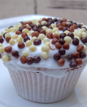 Cupcakes au café et aux perles de chocolat