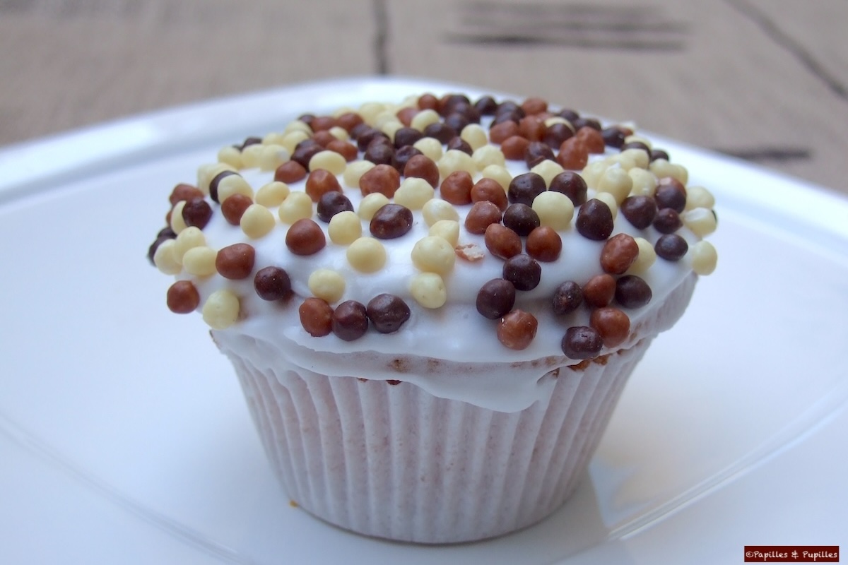 Cupcakes au café et aux perles de chocolat