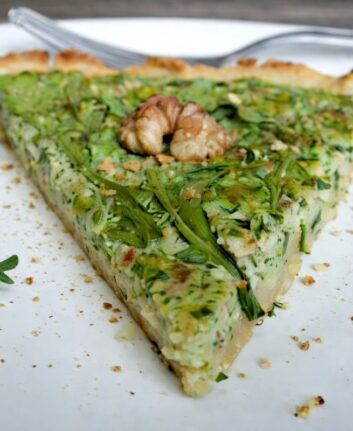 Quiche roquette noix