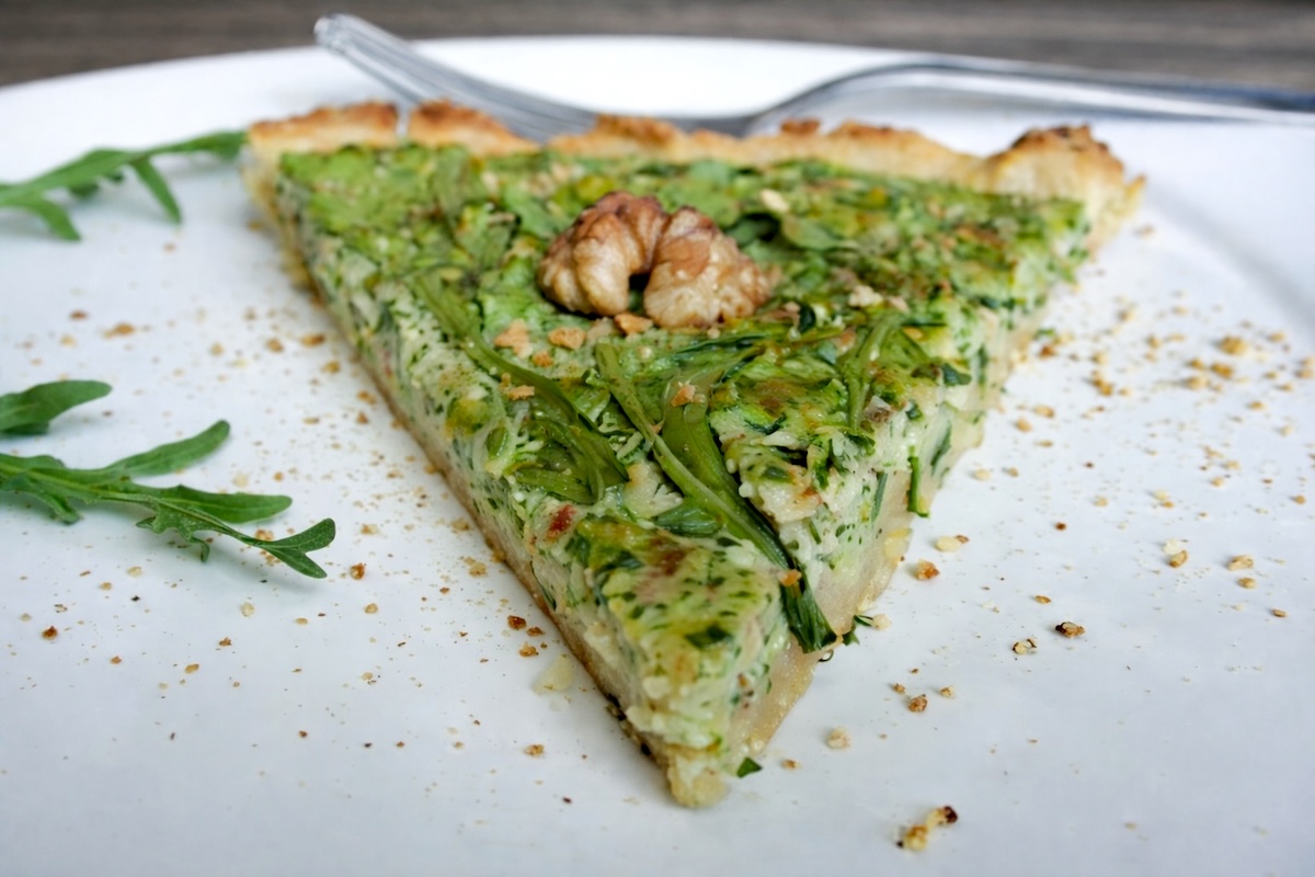 Quiche roquette noix