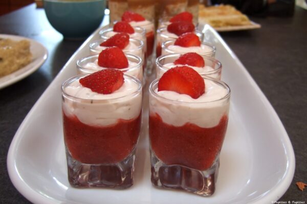 Cappuccino de fraises au basilic