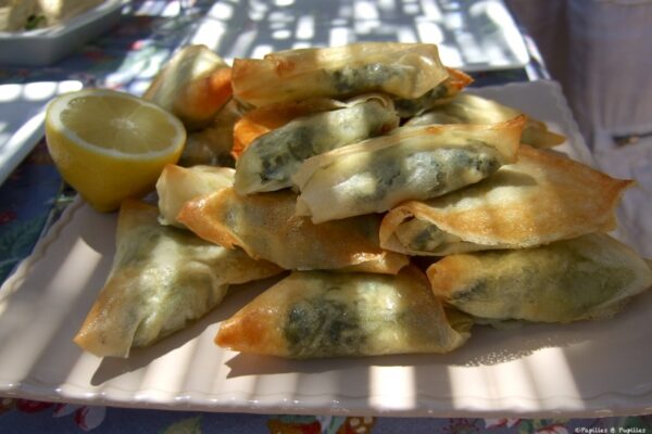 Bricks aux épinards, à la féta et à la mozzarella