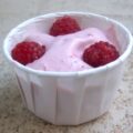 Glace à la framboise