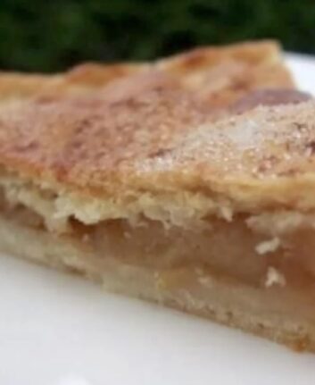 Tourte aux pommes confites sans oeufs