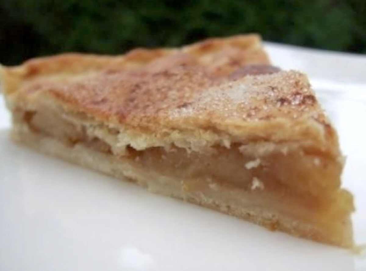 Tourte aux pommes confites oeufs