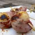 Brochettes d’aiguillettes de canard aux pommes Reinette