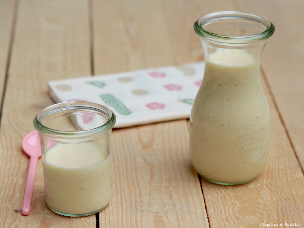 Crème anglaise maison lisse et parfumée à la vanille
