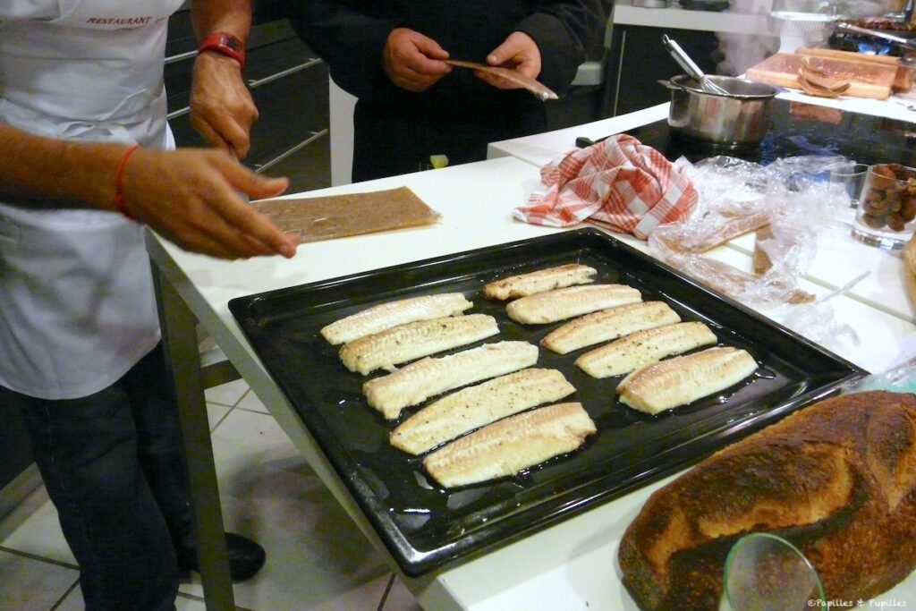 Soles à la sortie du four