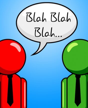 Blah Conversation Indicating Chat Gossip And Dialogue