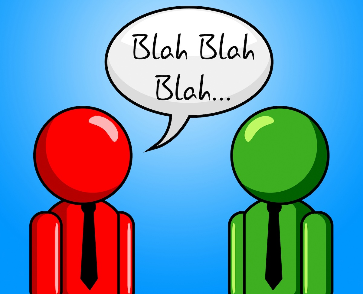 Blah Conversation Indicating Chat Gossip And Dialogue
