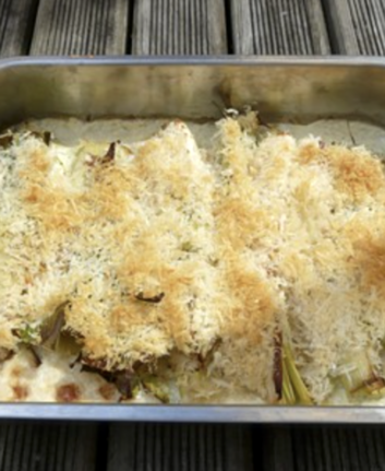 Gratin de poireaux crémeux