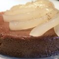 Gâteau poires chocolat à la polenta, sans lait sans gluten