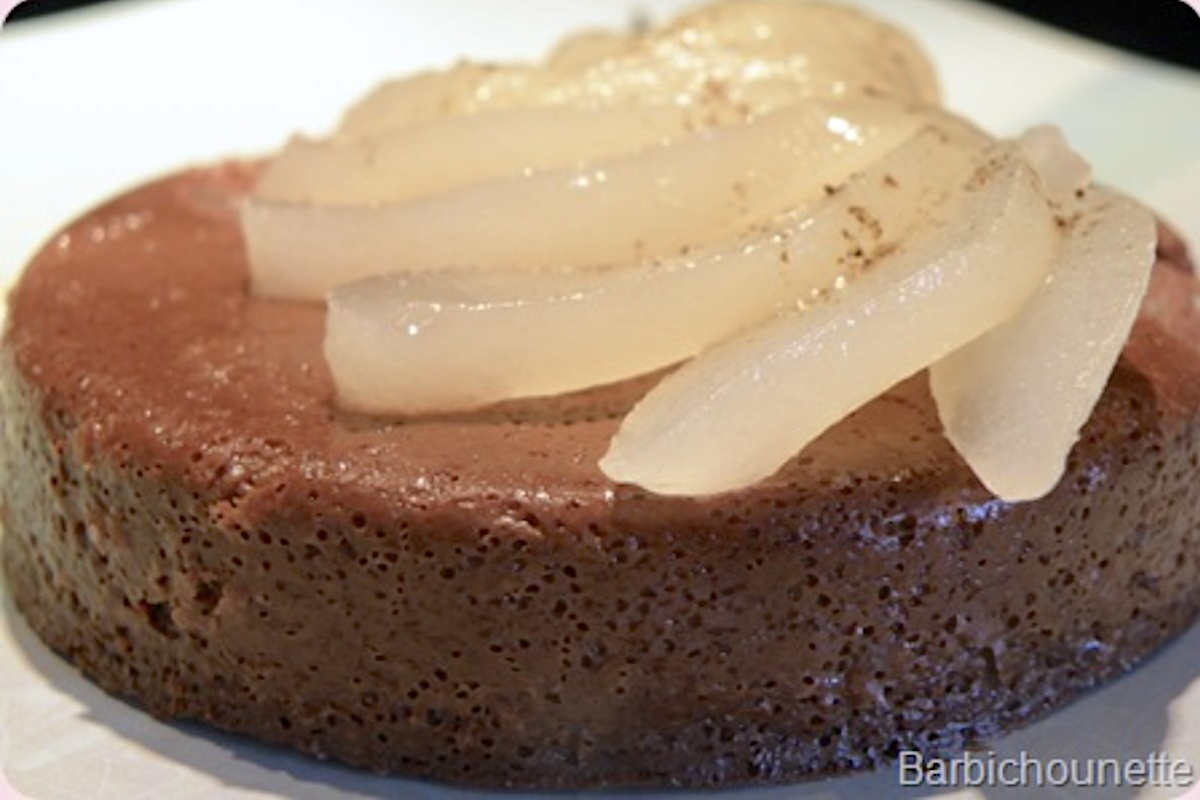 Gâteau poires chocolat à la polenta, sans lait sans gluten