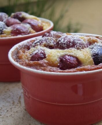 Mini clafoutis aux cerises noires