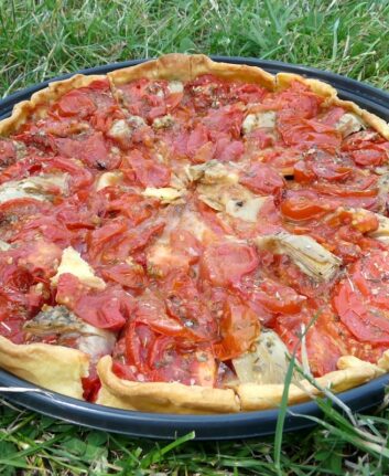 Tarte tomates artichauts