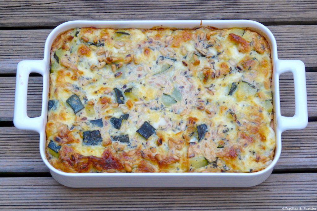 Gratin de courgettes à la mozzarella