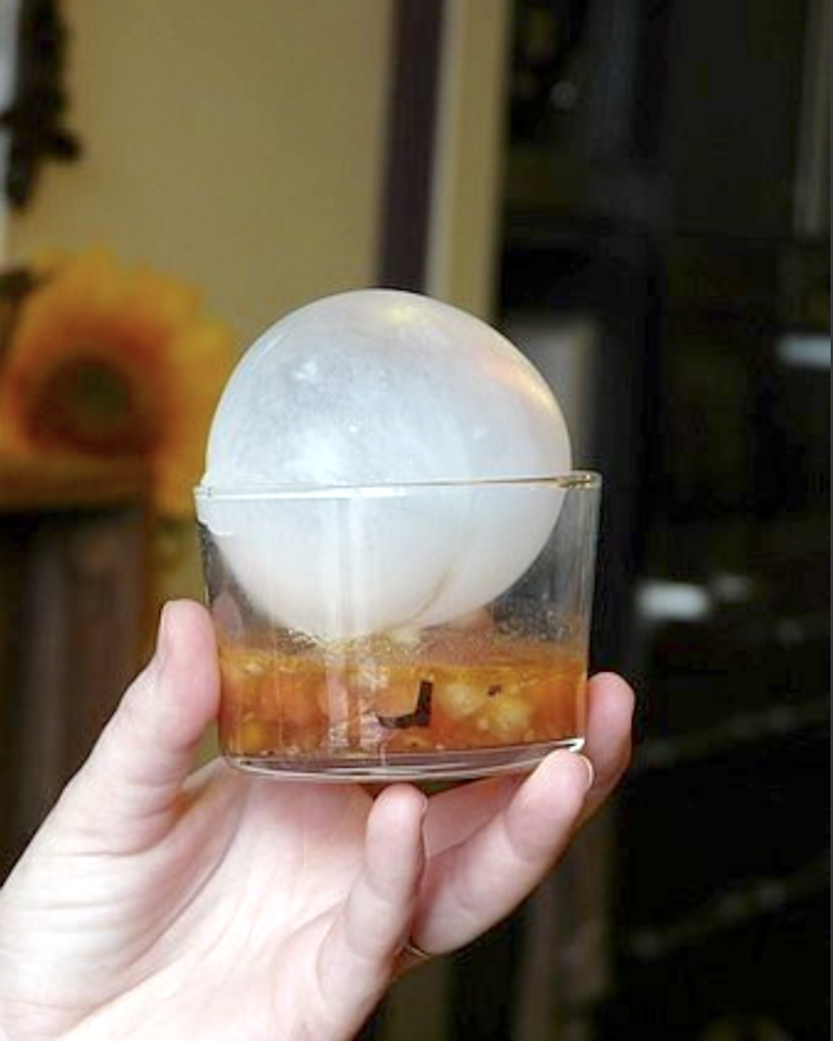 Verrine tartare de tomates, bulle de mozzarella