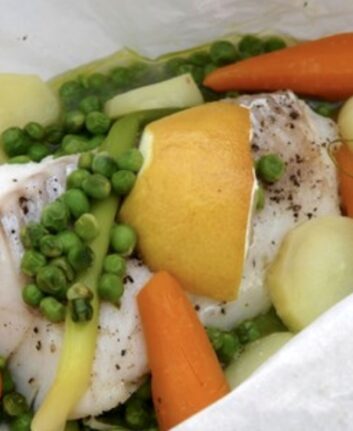 Papillote de poissons aux petits légumes