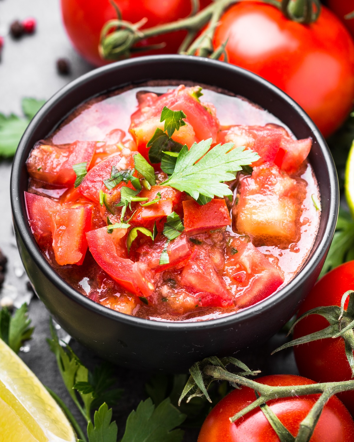 Salsa à la tomate et au persil