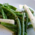 Haricots verts et poires à la menthe fraîche