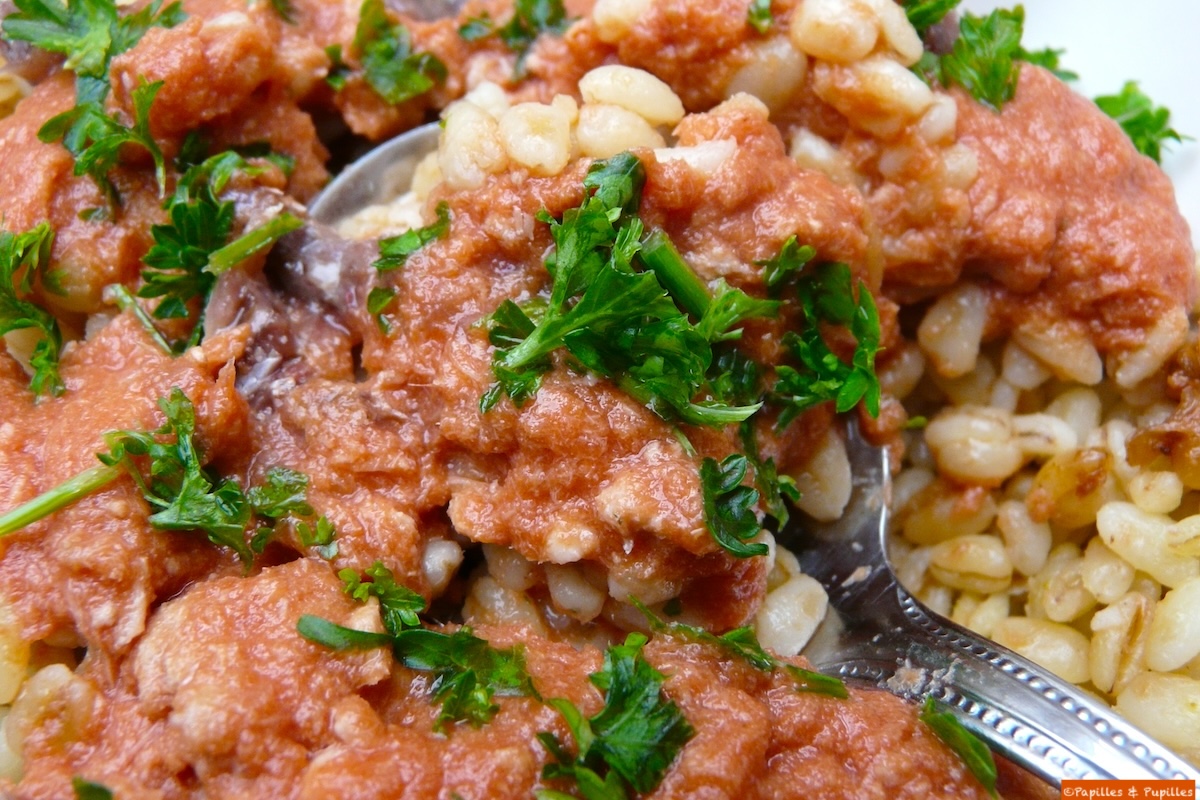 Poêlée de blé façon Puttanesca