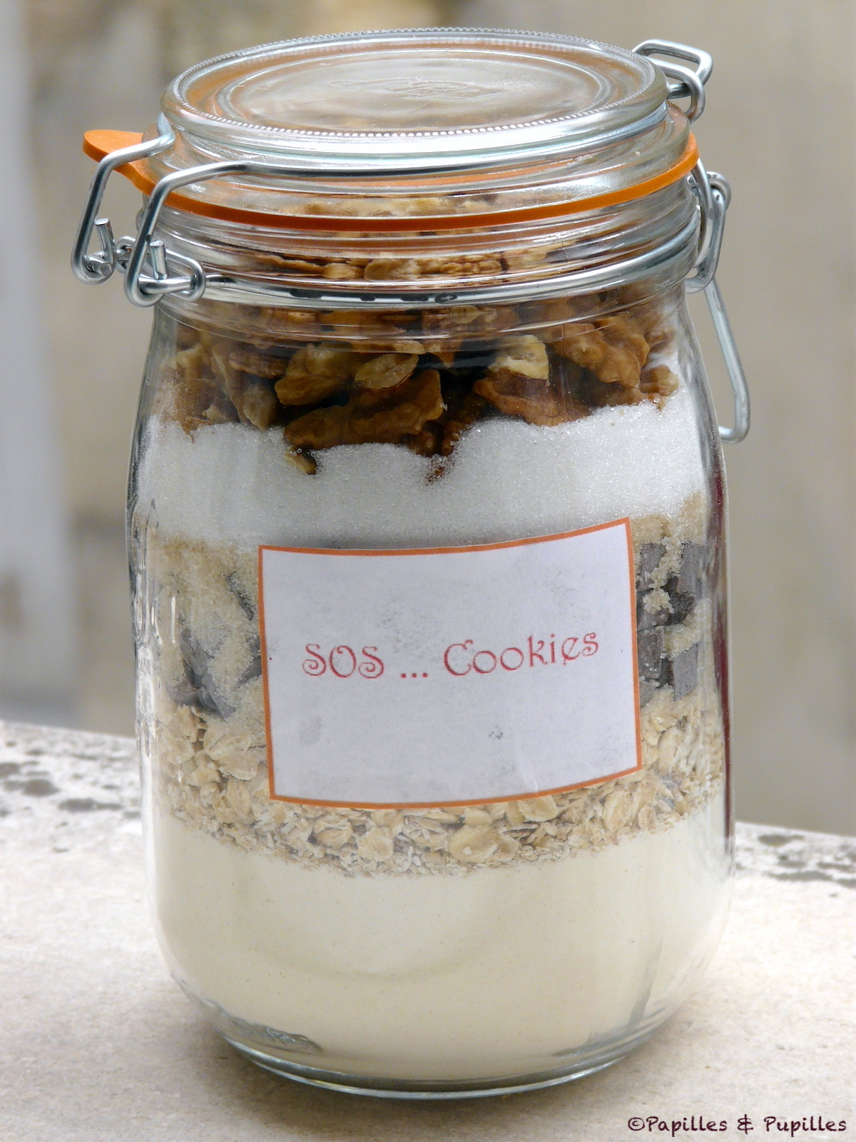 Bocal SOS Cookies sous forme de cadeau gourmand – Papilles et Pupilles