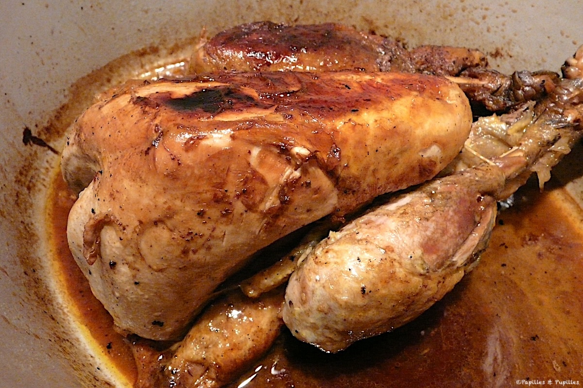 Pintade laquée au miel et à la sauce soja