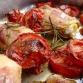 Poulet au vinaigre de Xérès, tomates et romarin
