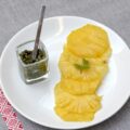 Carpaccio d'ananas et pesto de menthe