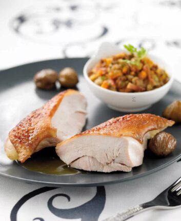 Dinde farcie aux fruits d'hiver