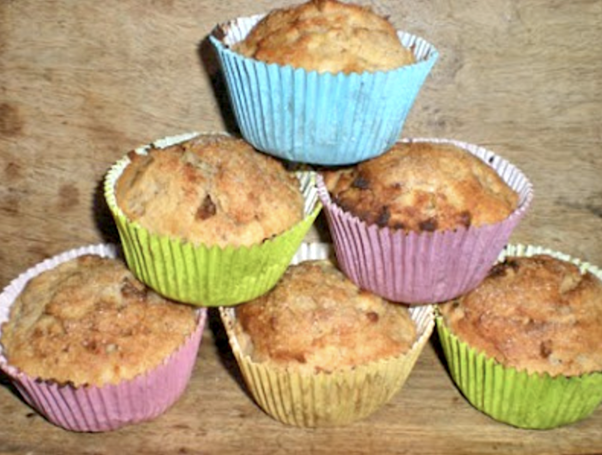 Muffins pommes cannelle, sans oeufs sans lait sans gluten