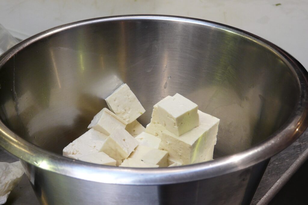 Cubes de tofu