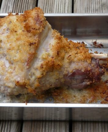 Epaule d'agneau à la sortie du four