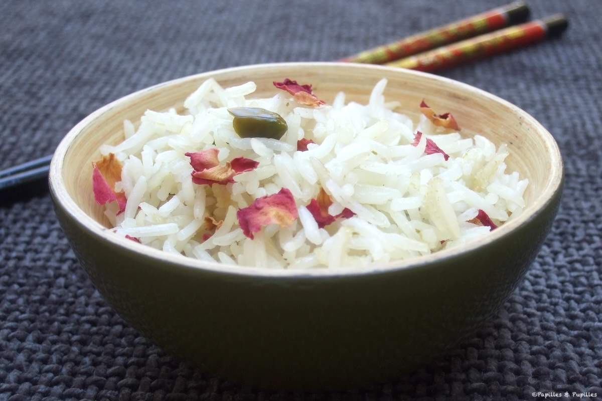 Riz parfumé aux pistaches d’Iran et aux pétales de roses