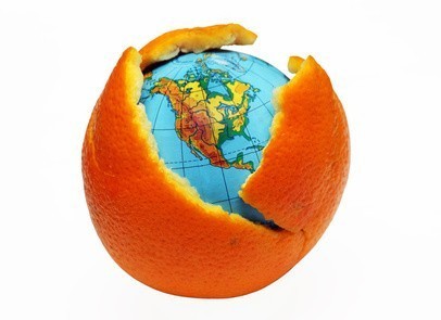 Terre dans une orange ©Vladimir Solovev - Fotolia