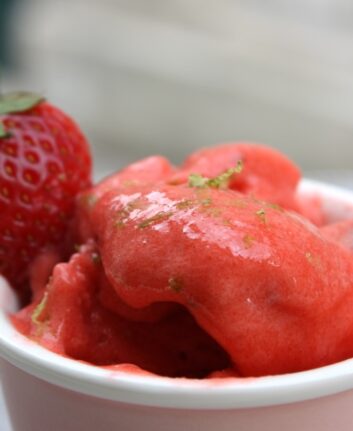 Glace aux fraises