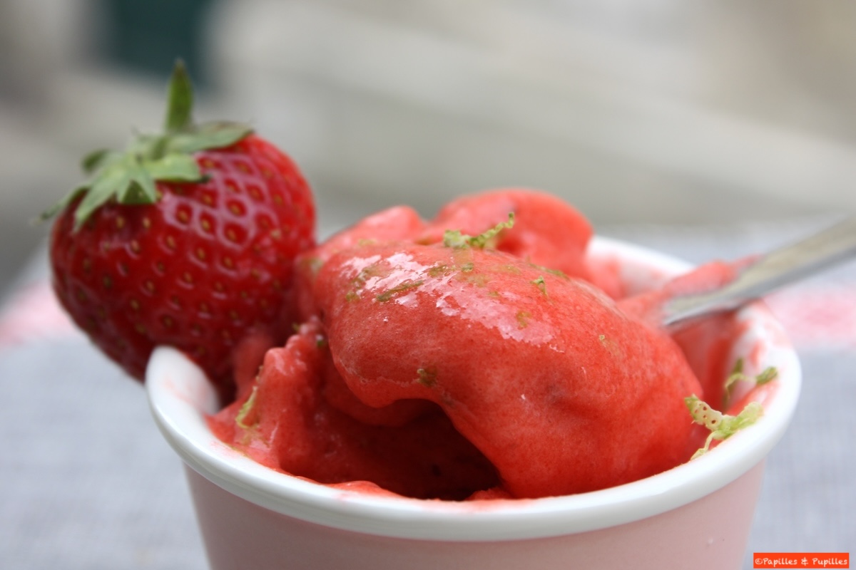 Glace aux fraises