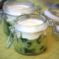 Verrines de caviar de courgettes à la crème de Parmesan