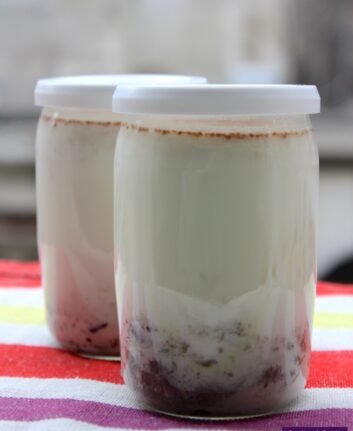 Yaourts aux figues et à la puree d amandes