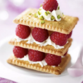 Millefeuille de petit-beurre aux framboises
