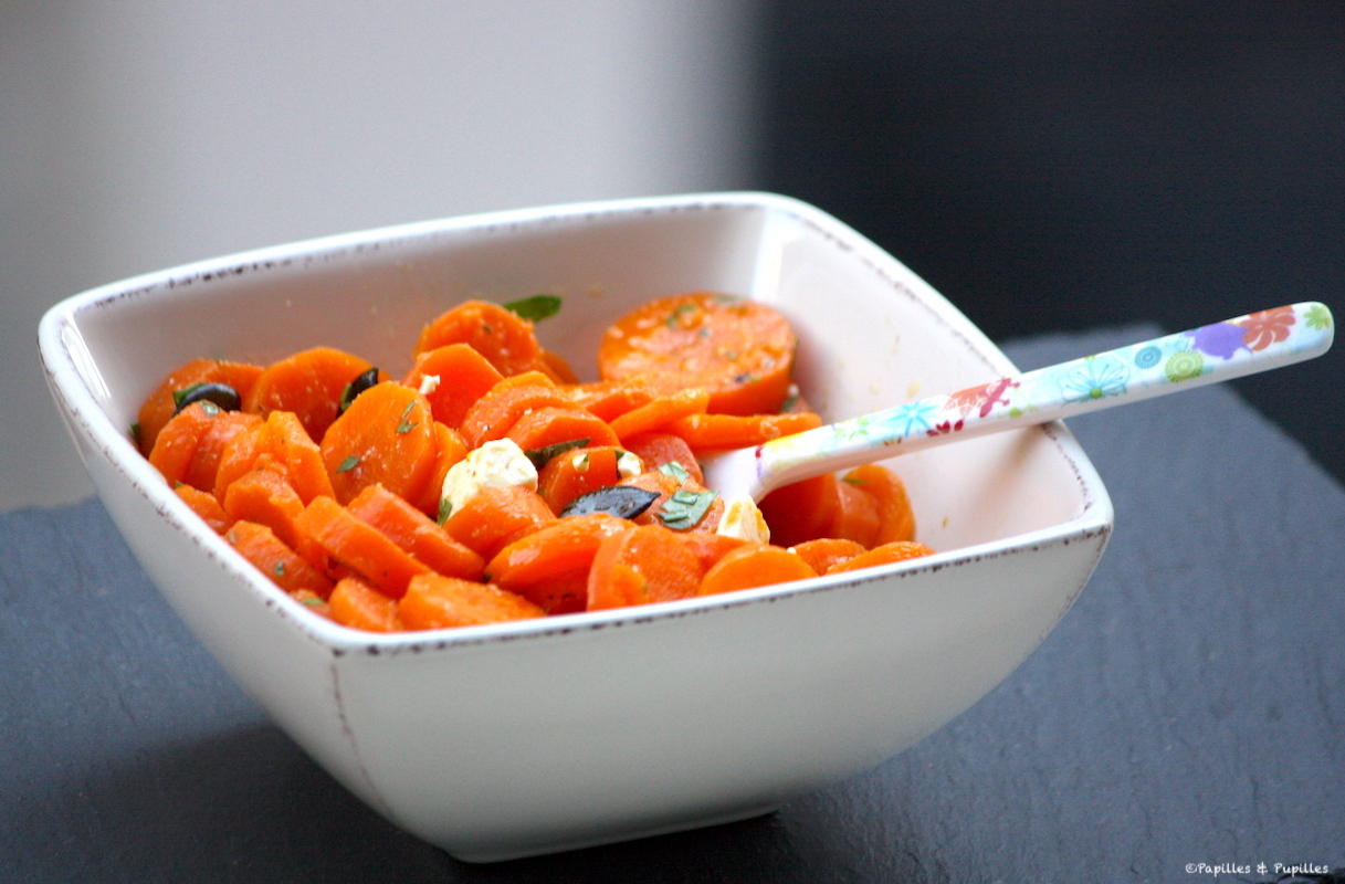 Salade de carottes à la féta et aux graines de courge
