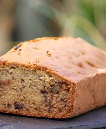 Cake banane noix pépites de chocolat