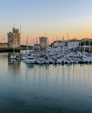 Port de la Rochelle au coucher du soleil